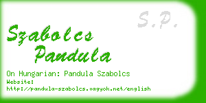 szabolcs pandula business card